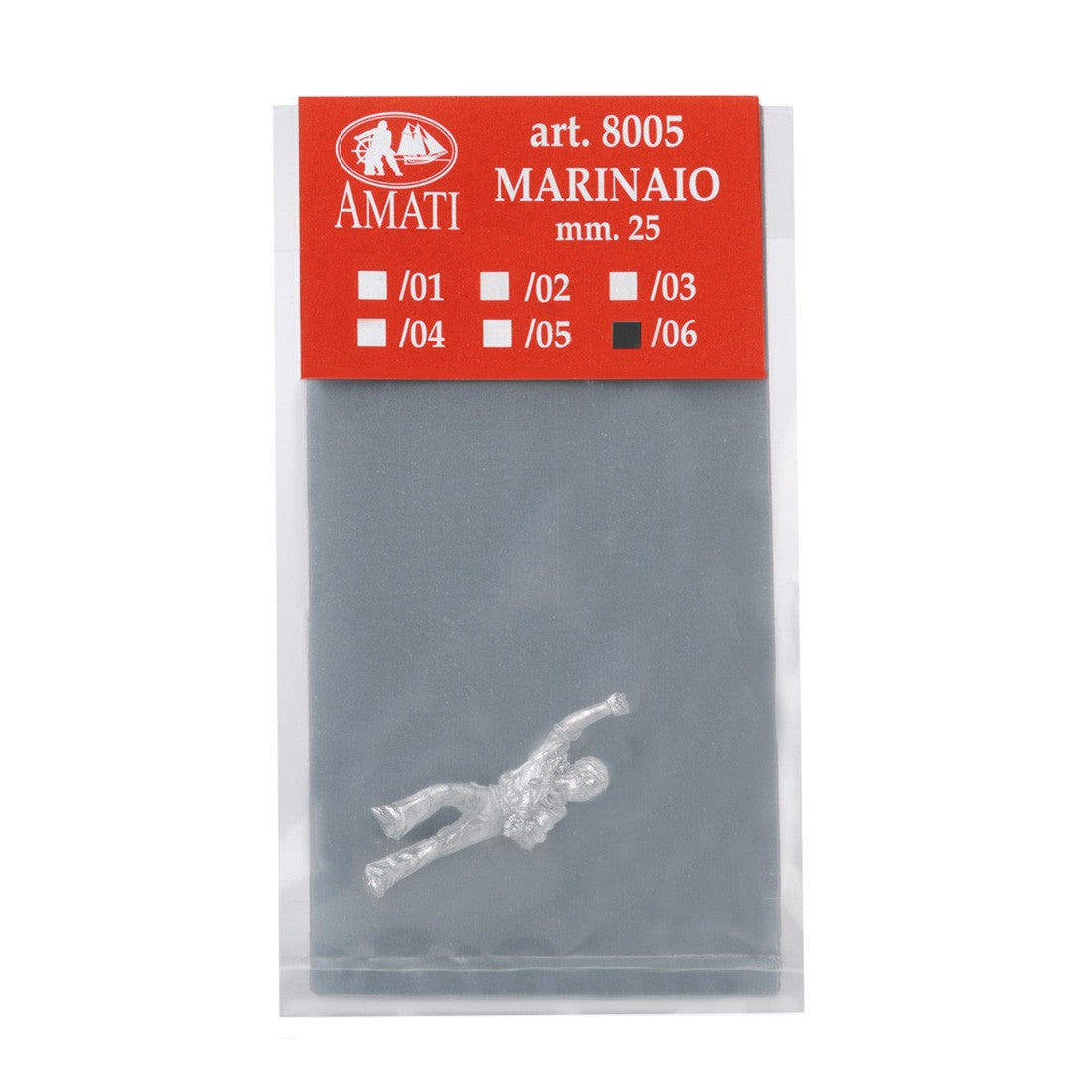 Amati Boat Figures Cast metal Sailor - 1/72 - 25mm 8005/06