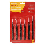 Amtech R0384 6 Piece coated tweezer set