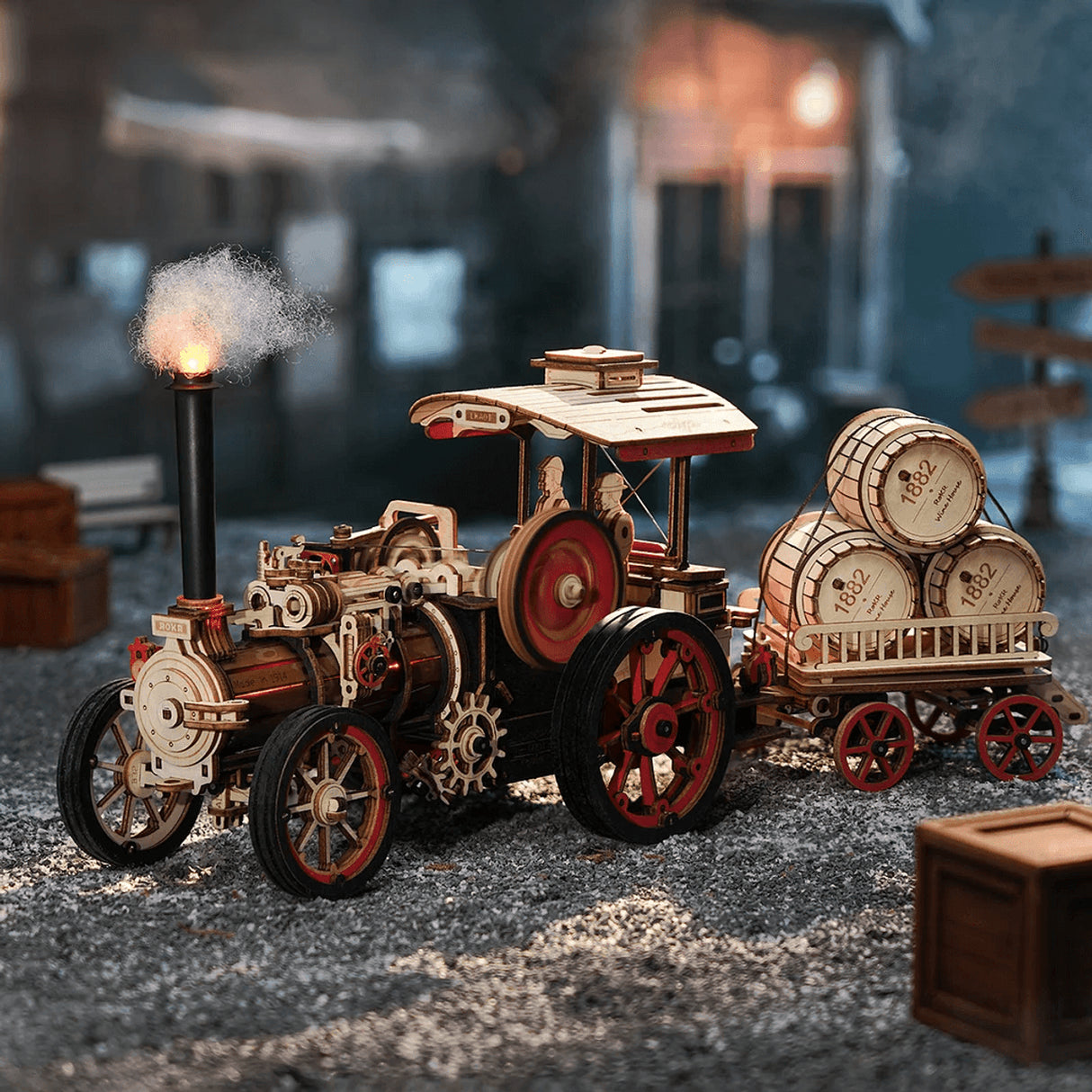 ROKR Steam Engine Mechanical Model Kit LKA01