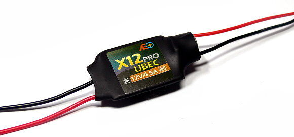 AEO RC Model X12 Pro Input 6-23V Output 12V/4.5A 12g UBEC BEC