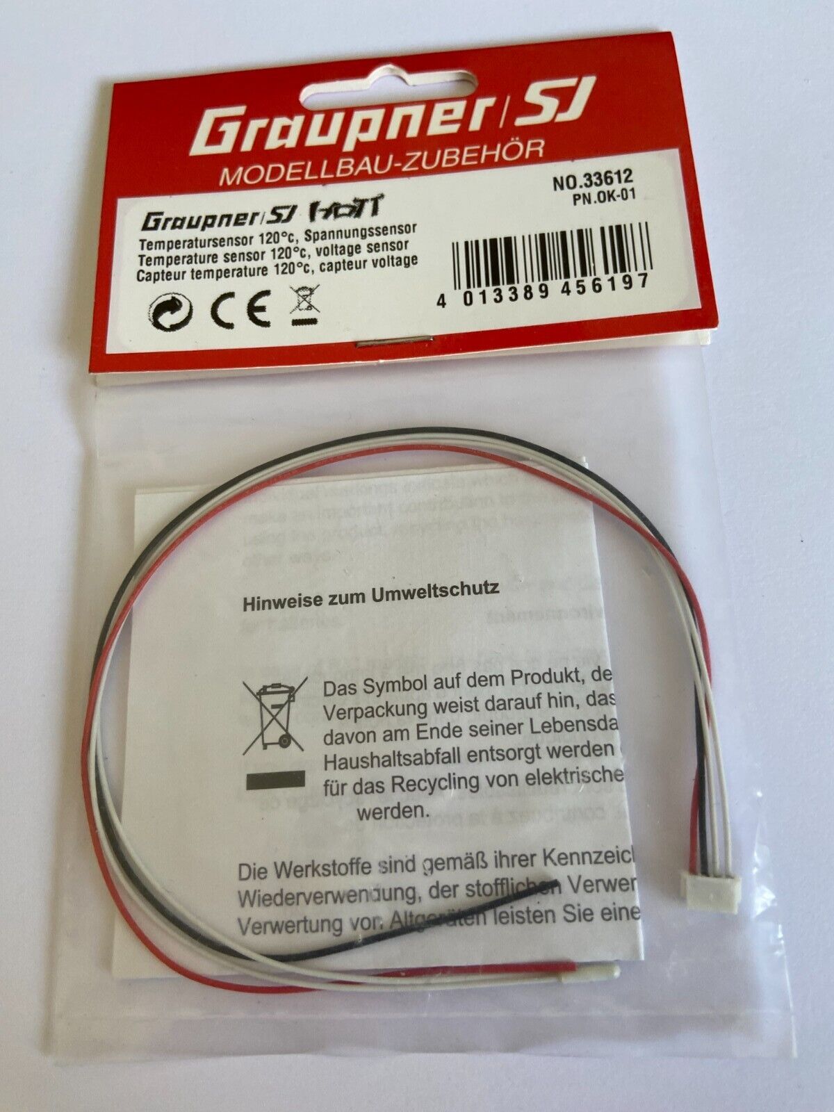 Graupner Temperature 120c Voltage Sensor - Hott  33612 (Box 65)