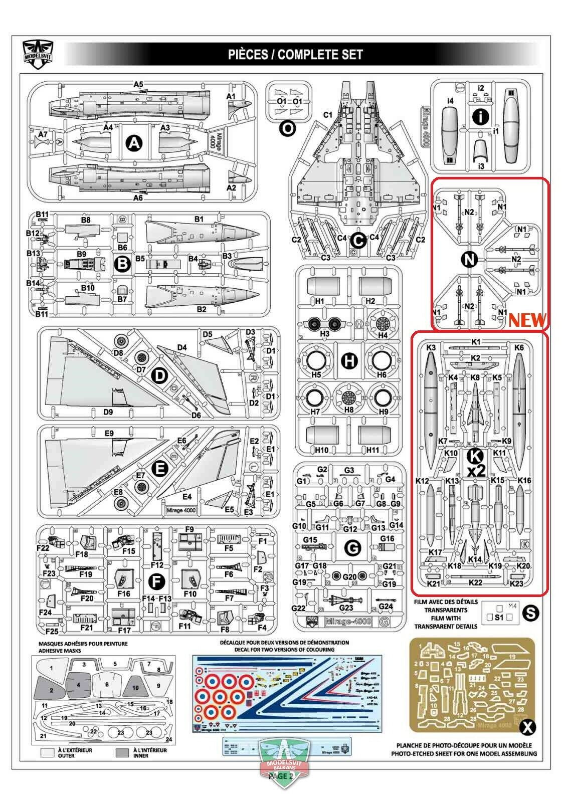 Modelsvit 1/72 Mirage 4000 72053