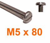 M5 Cheese Head 80mm bolts with nuts