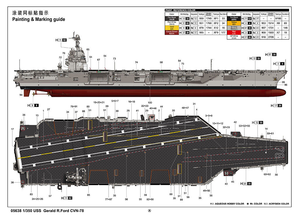 Trumpter 1/350 USS Gertald R. Ford CVN-78 Kit  TU05638