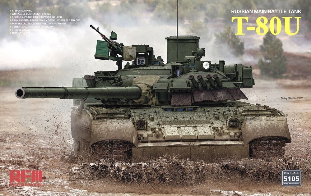 Rye Field Model RM-5105 1/35 Russian Main Battle Tank T-80U Kit