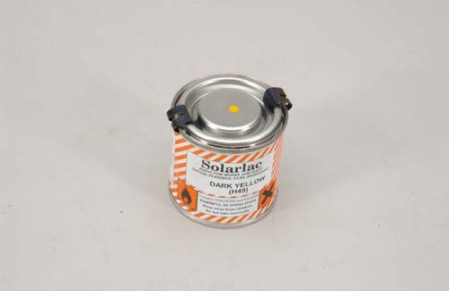 Solarlac Paint Gloss Yellow (S) 110ml Tin -Tarnished tin