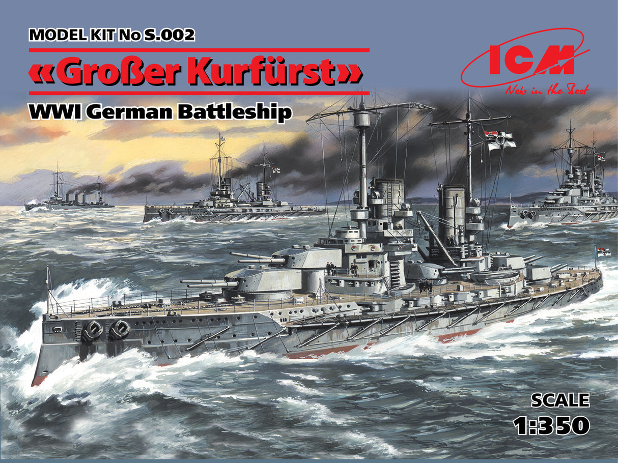 ICM 1/350 SMS Grosser Kurfurst WWI German Battleship S002