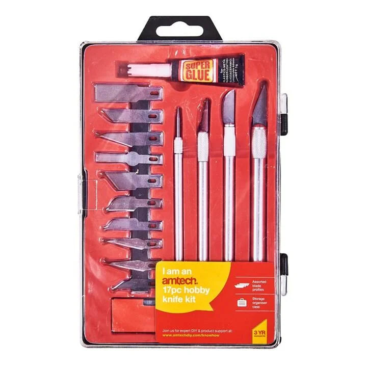 Amtech S0495 17 Piece hobby knife kit