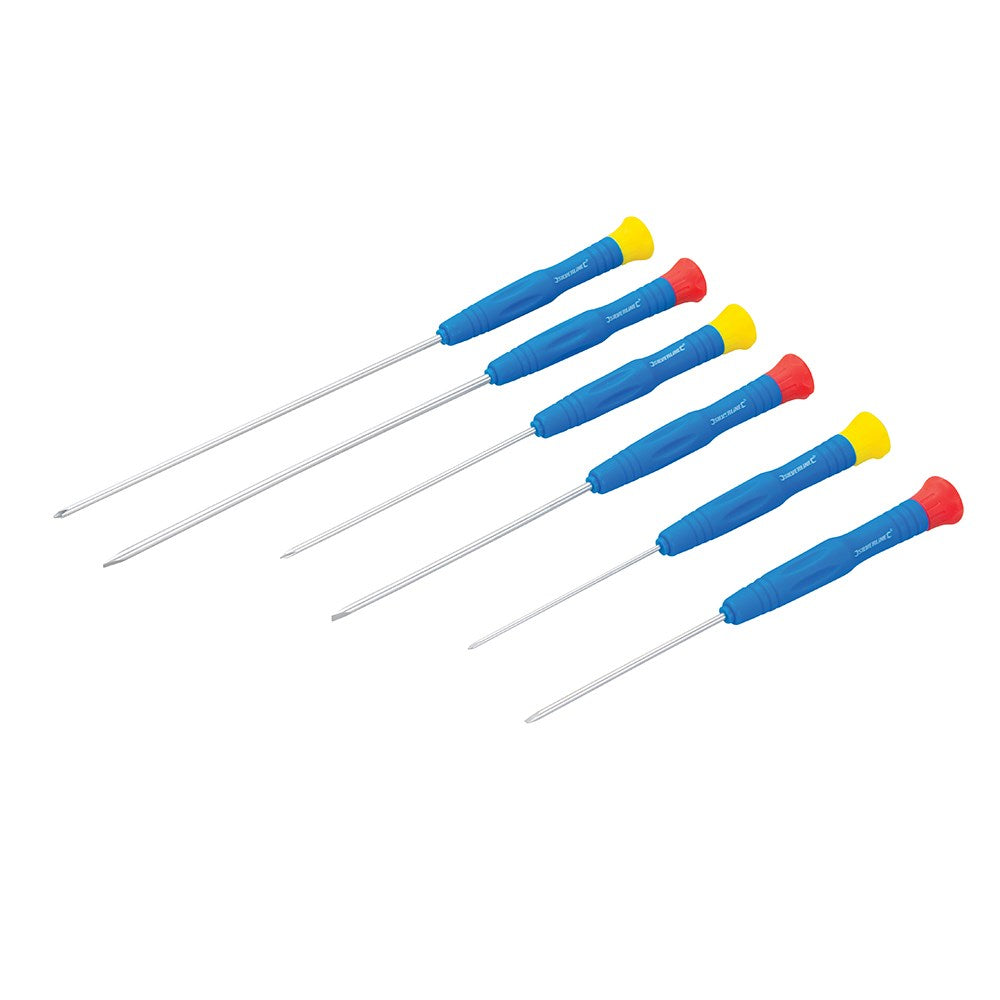 Silverline Extra-Long Precision Screwdriver Set 6pc SD62