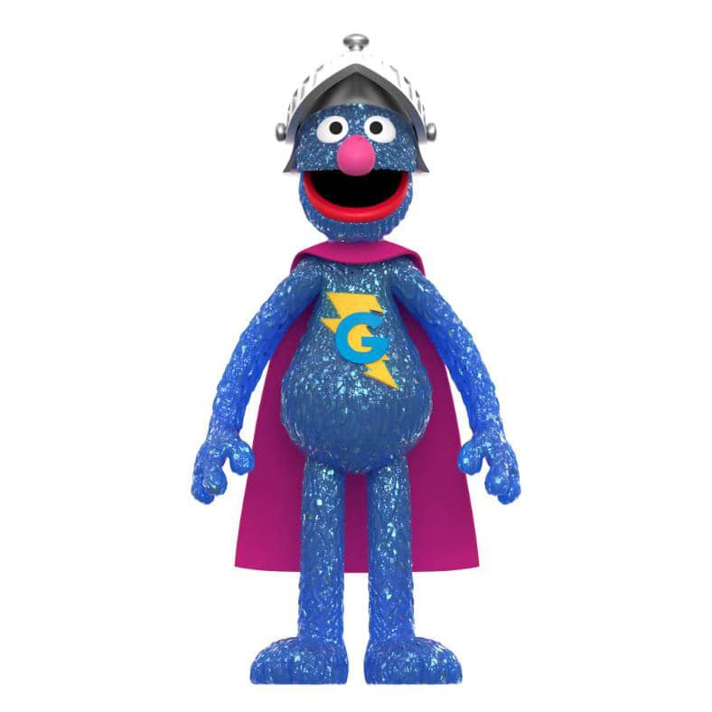 Super7 Sesame Street ReAction - Super Grover with Box Style Packaging