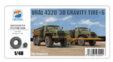 Toucan Models 1/35 URAL 4320 3D Gravity Tyre x 6