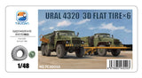Toucan Models 1/35 URAL 4320 3D Flat Tyre x 4