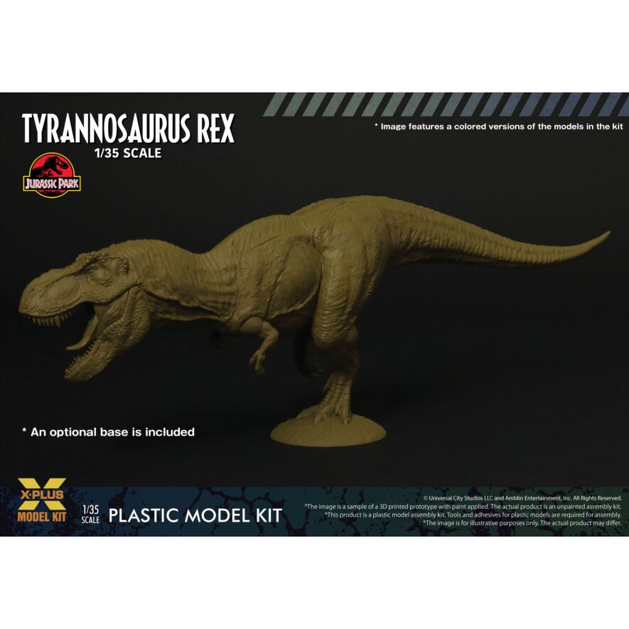 XPLUS 1/35 Scale Jurassic Park Tyrannosaurus Rex Plastic Model Kit