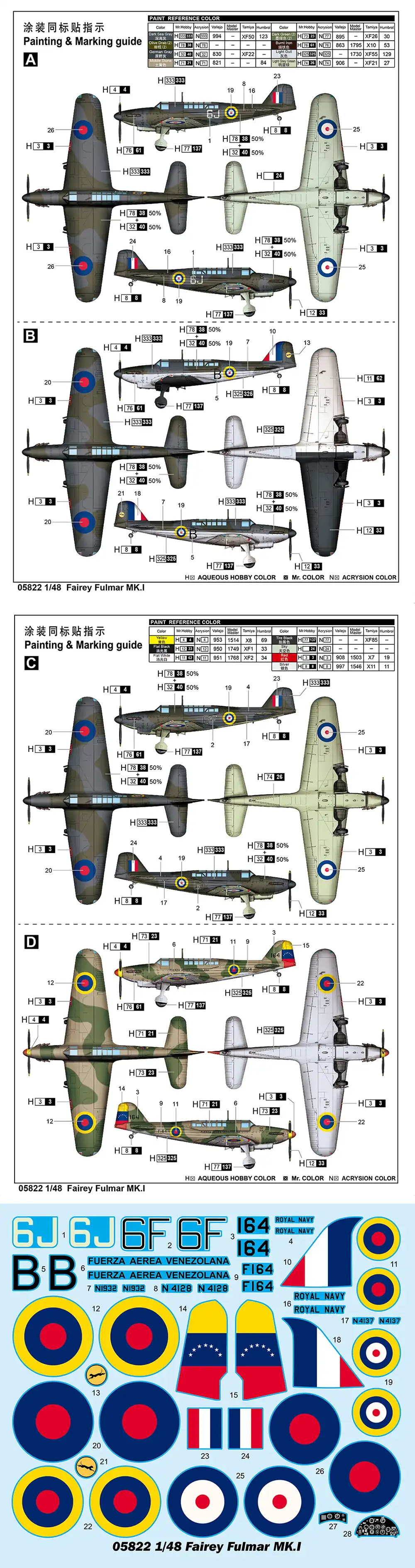 Trumpter 1/48 Fairey Fulmar Mk.I kit TU05822