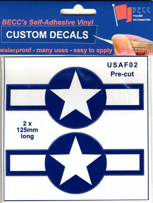 Becc US Air Force Roundel (White/Blue) 1943-1964 USAF02 200mm