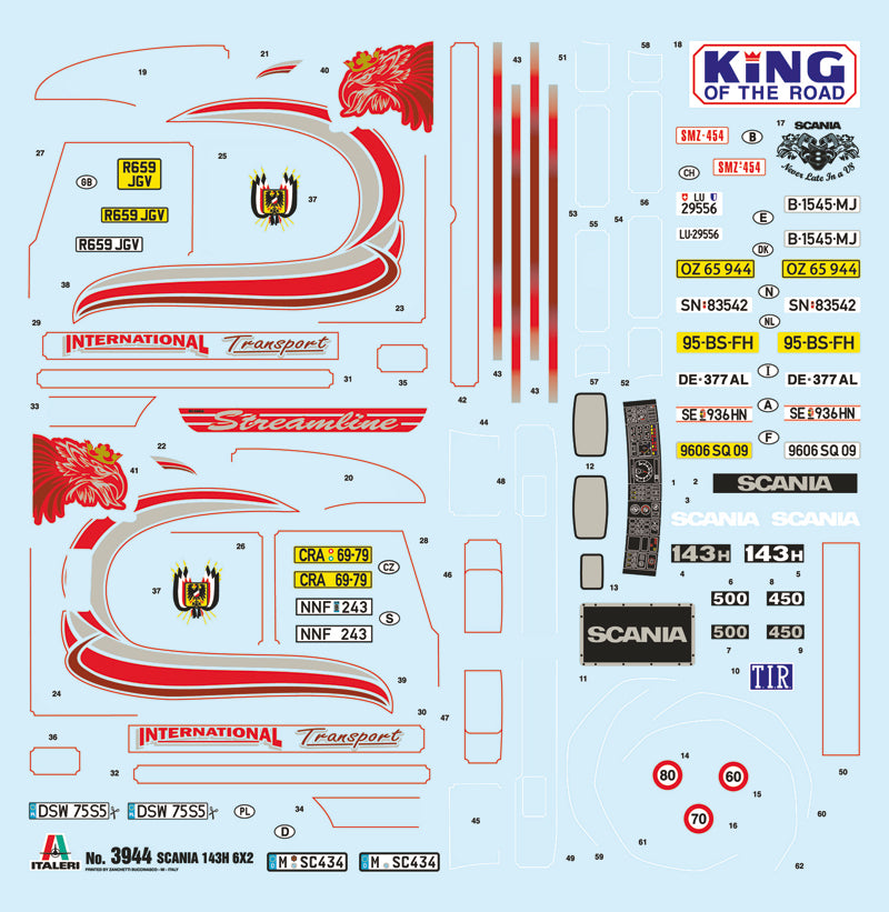 Italeri 1/24 SCANIA Streamline 143H 6x2 3944