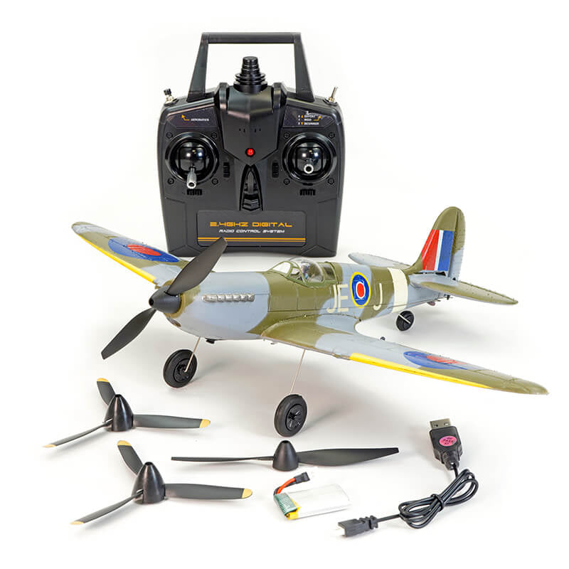 VOLANTEX SPITFIRE 4CH BLUE 400MM BRUSHED w/GYRO EPP RTF