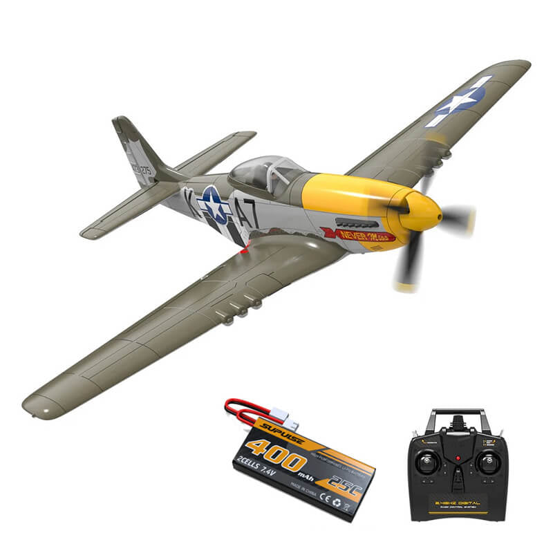 VOLANTEX P-51D MUSTANG RED 4CH 500MM BRUSHLESS WITH GYRO RTF - Pre Order -  Expected Early October
