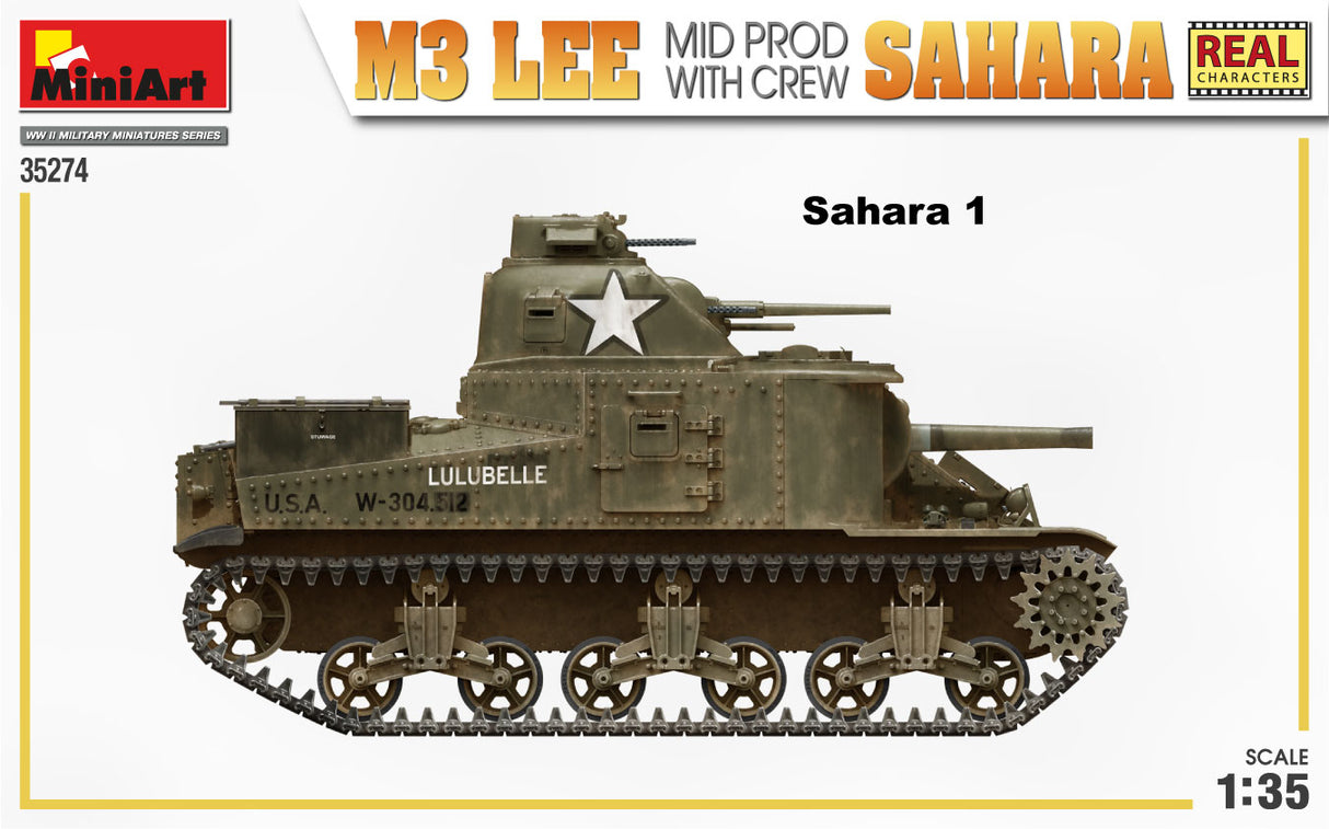 MiniArt 1:35 WWII M3 Lee - Sahara  version with crew 35274