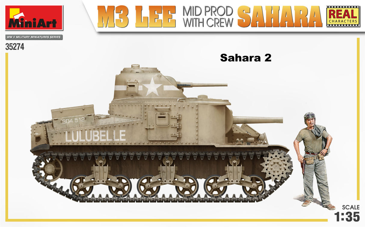 MiniArt 1:35 WWII M3 Lee - Sahara  version with crew 35274