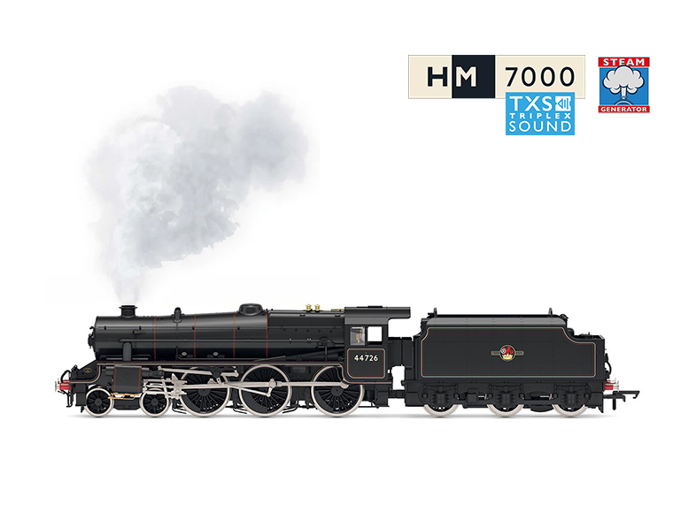 Hornby BR Stanier 5MT Black 5 4-6-0 44726 With Steam Generator R30225SS
