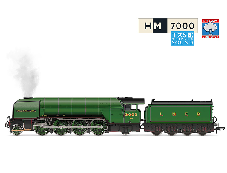 Hornby LNER P2 Class 2-8-2 2002 Earl Marischal With Steam Generator and extra smoke deflectors R30350SS