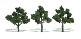 Woodland Scenics 4 inch - 5 inch Ready Made Medium Green (3/Pk) WTR1510