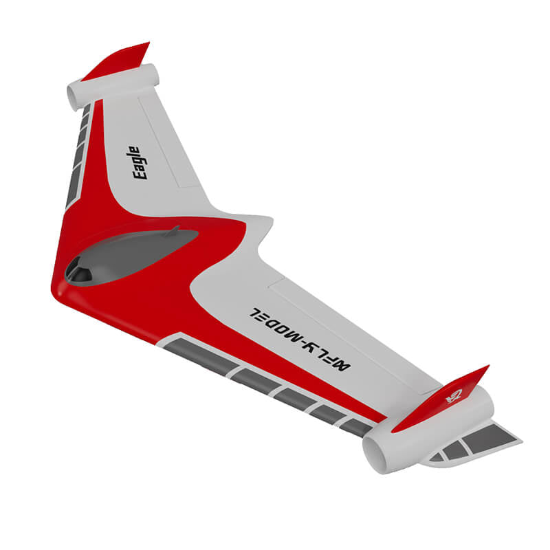 XFLY EAGLE 40MM EDF FLYING WING WITHOUT TX/RX/BATTERY-WITH GYRO - RED