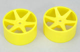 Cen Car Spares Fr Wheel-6 Spoke/Yel/1:10 (Pk2)Foam Z-CENG84230Y (Box 119)