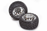 DHK Tyre set (glued) with chromed wheel