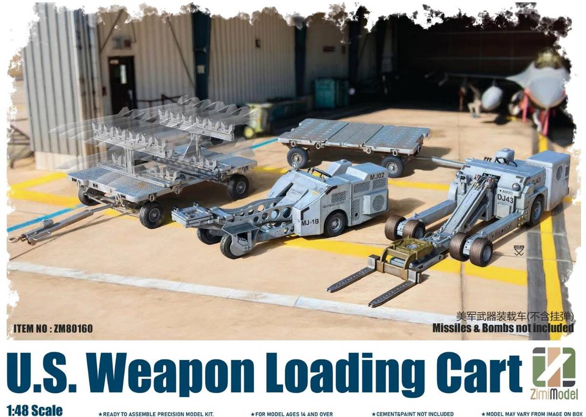 Zimi Models 1/48 U.S.Weapon Loading Cart Model Kit