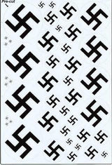 BECC German WW2 Swastika- Printed white self adhesive vinyl