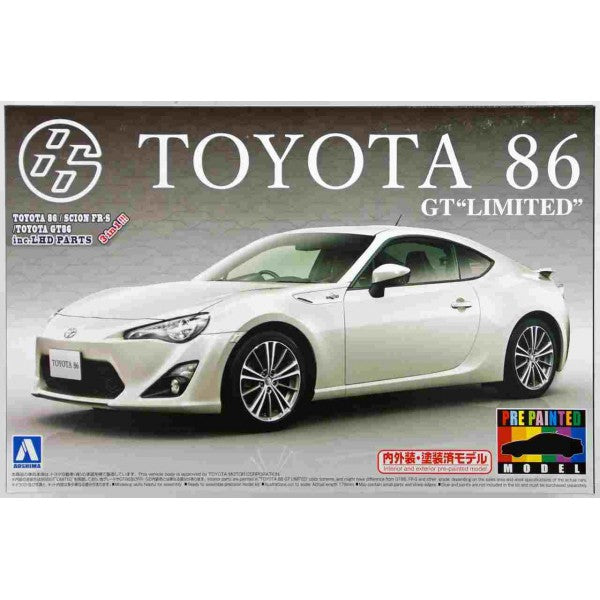 Aoshima 1/24 TOYOTA 86 GT PRE-PAINTED SATIN WHITE PEARL BODY SHELL