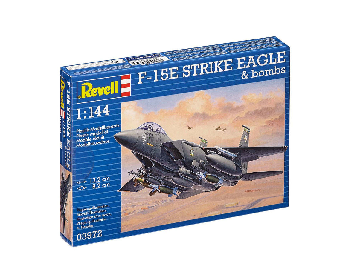 Plastic Kit Revell F-15E STRIKE EAGLE & bombs 1:144 03972