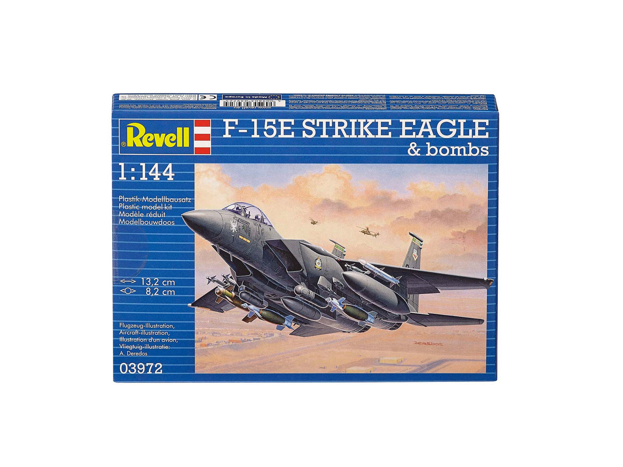 Plastic Kit Revell F-15E STRIKE EAGLE & bombs 1:144 03972