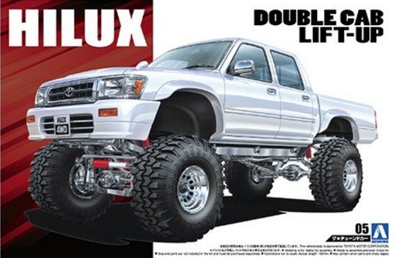 Aoshima 1/24TOYOTA HILUX DOUBLE CAB LIFT UP PICK UP TRUCK 05097