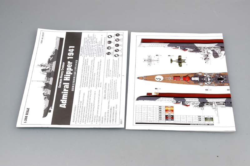 Trumpeter 1/350 Admiral Hipper German Cruiser 1941 05317