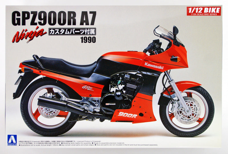 Aoshima 1/12 KAWASAKI GPZ900R NINJA A7 with CUSTOM PARTS 05454