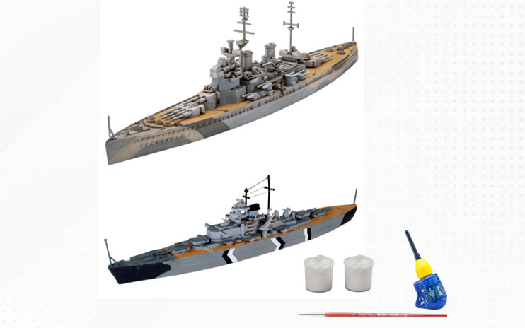 First Diorama Set - Bismarck Battle 1:1200