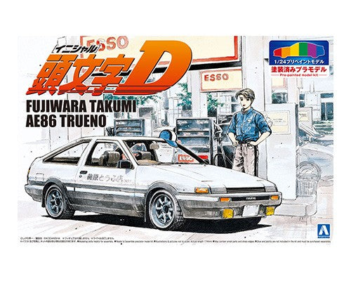 Aoshima 1/24 INITIAL D FUJIWARA TAKUMI AE86 TRUENO COMICS VOL.1 VER - PRE-PAINTED MODEL 06199