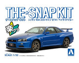 Aoshima 1/32 NISSAN R34 SKYLINE GT-R BAYSIDE BLUE 06250