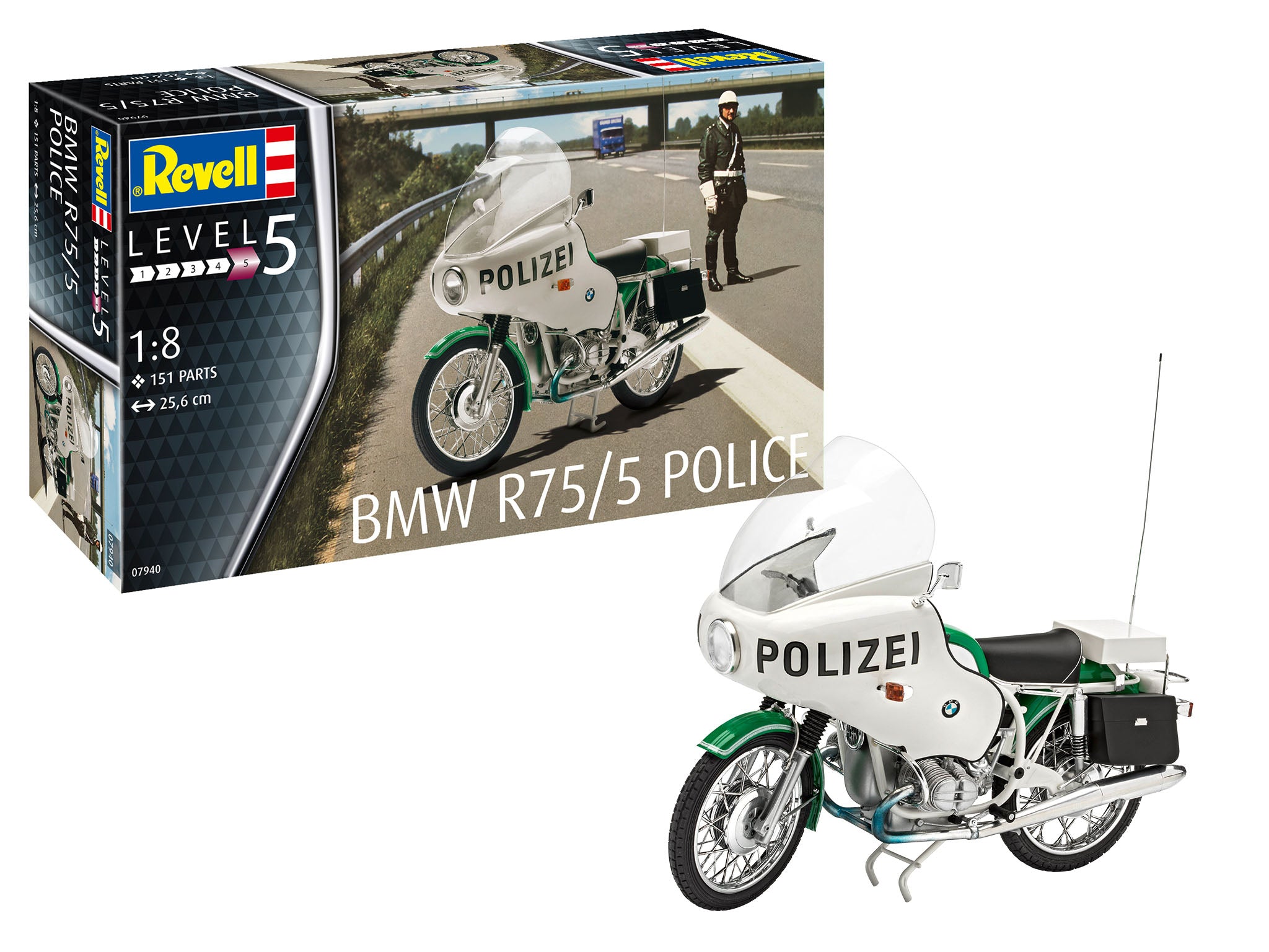 Plastic Kit REVELL BMW R75/5 Police 1/8 scale 07940 – Sussex Model