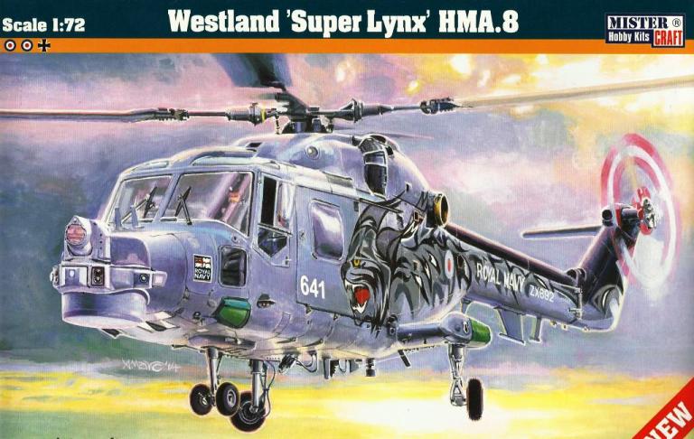 Plastic Kit Mistercraft 1:72 Westland Lynx HMA.8 Black Cat Scheme