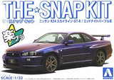 Aoshima The Snap Kit No.11-CA1/32 Nissan R34 Skyline GT-R Plastic Model