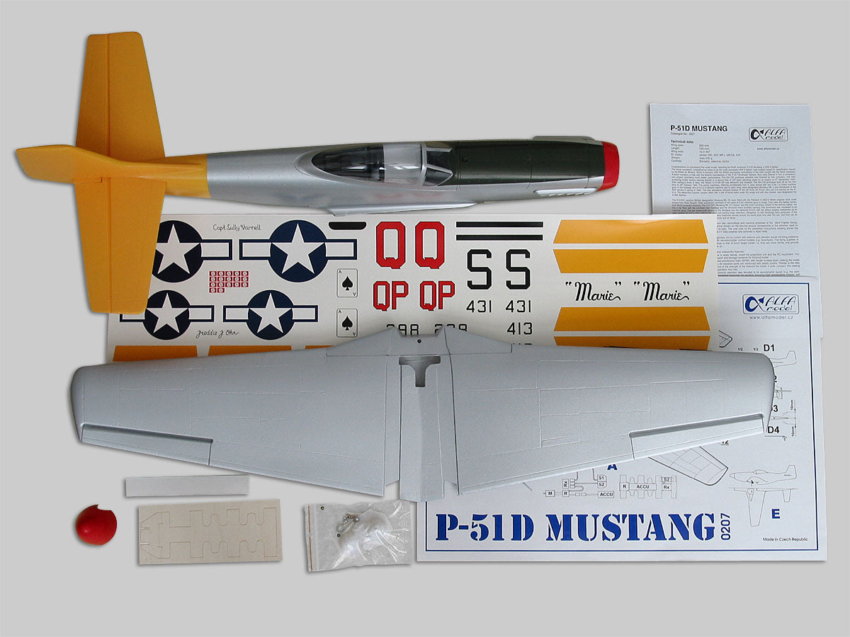 Alpha models P-51 D Mustang Foam plane 4 Channel