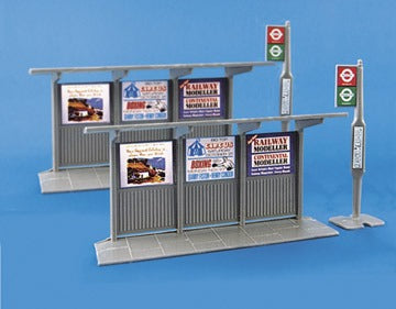 Modelscene 5007 Bus Stop and Shelter - 00 Gauge