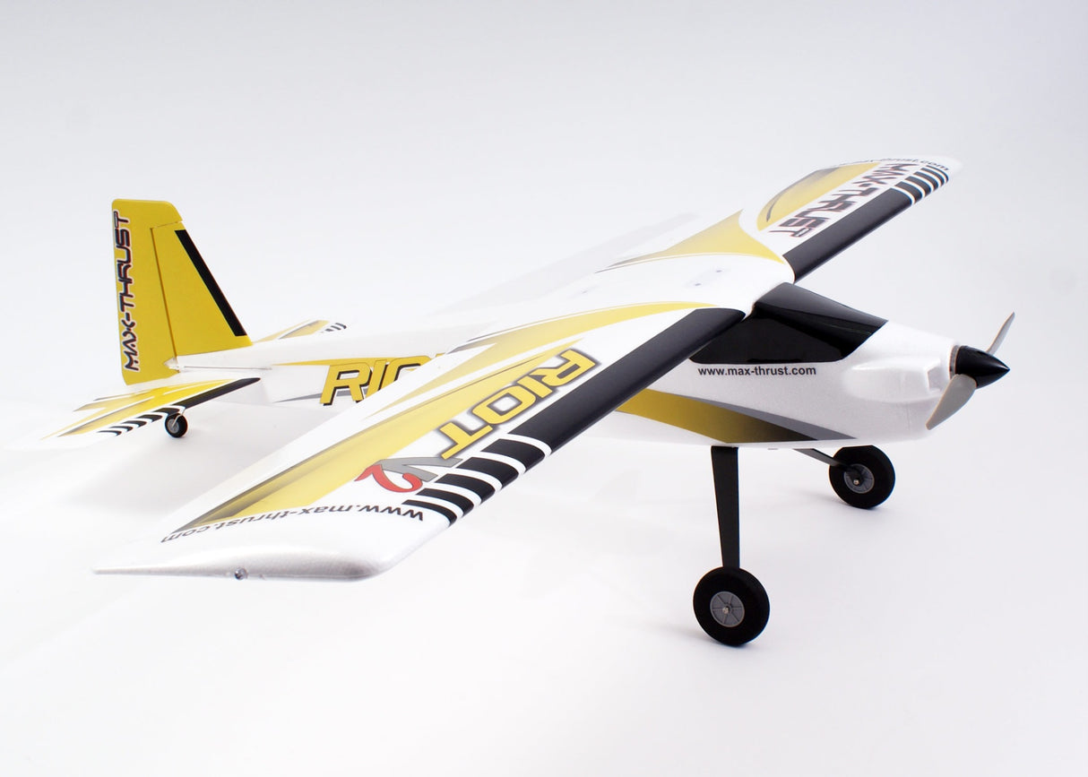 Max Thrust Riot V2 RTF - Yellow (2.4GHz Radio and 11.1v Batt)