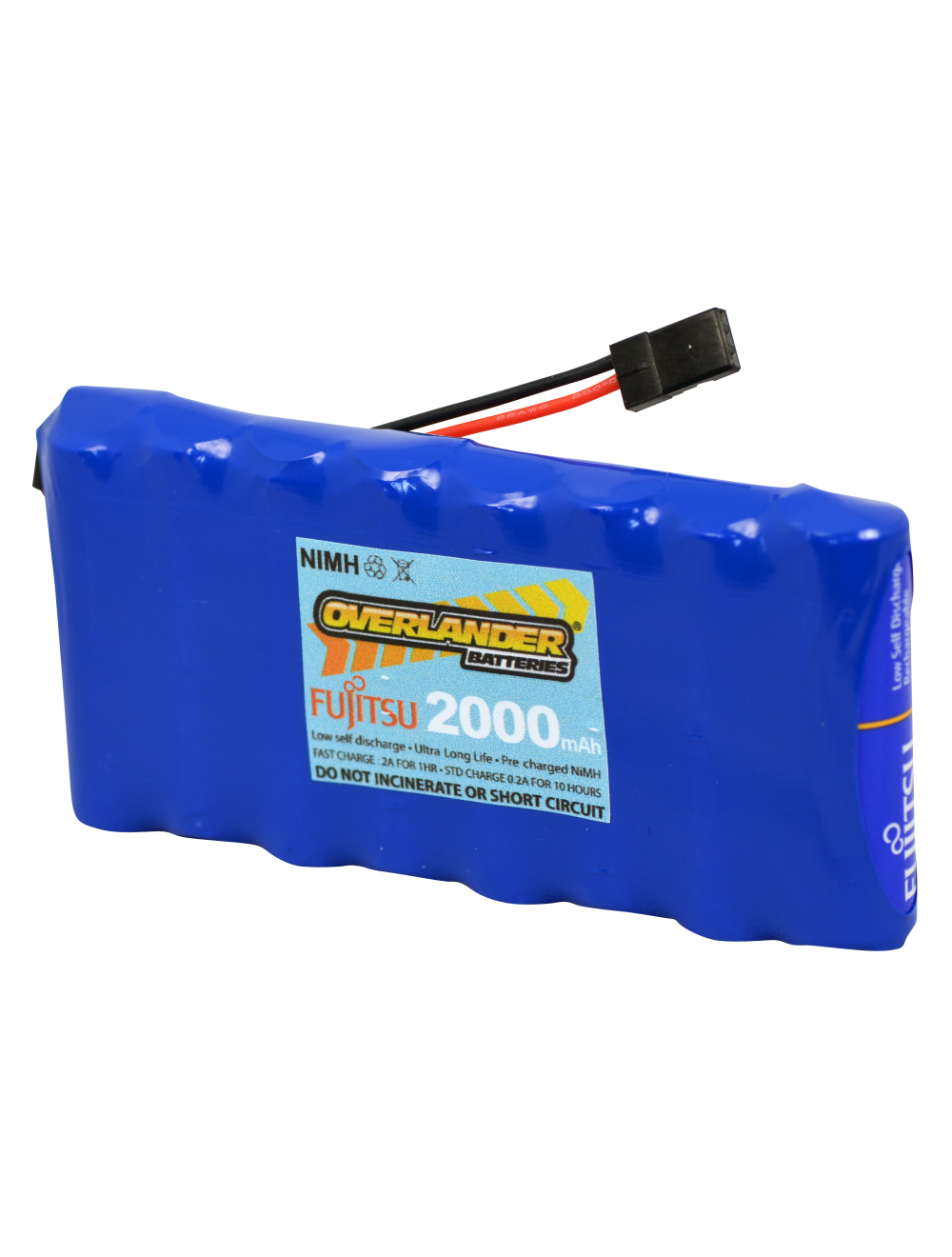 Fujitsu Blue AA 2000mAh 9.6V Flat NiMH Battery