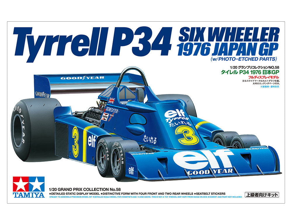 Tamiya 1/20 Tyrrell P34 Six Wheeler 1976 Japan GP (w/Photo-Etched Parts) 20058