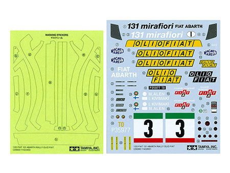 Tamiya 1/20 Fiat 131 Abarth Rally Olio Fiat 20069